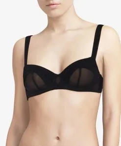 String Chantal Thomass De La Collection Encens'Moi Coloris Noir. -SOUTIEN-GORGE Soldes Boutique soutien gorge corbeille armatures encens moi noir t00410 011 101