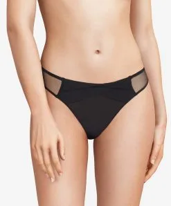 String Chantal Thomass De La Collection Encens'Moi Coloris Noir. -SOUTIEN-GORGE Soldes Boutique string chantal thomass encens moi noir t00780 011 201