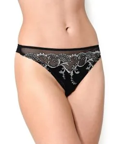 LISE CHARMEL Tanga -SOUTIEN-GORGE Soldes Boutique tanga Lise Charmel Splendeur Soie noir ACC0080 SN face